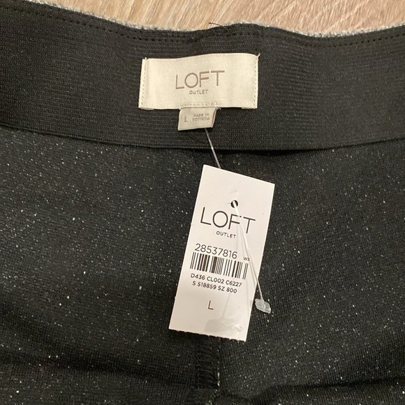 Womens Loft Skirt Size L Grey Formal Business Career Tweed Look Retro Casual - Picture 2 of 5